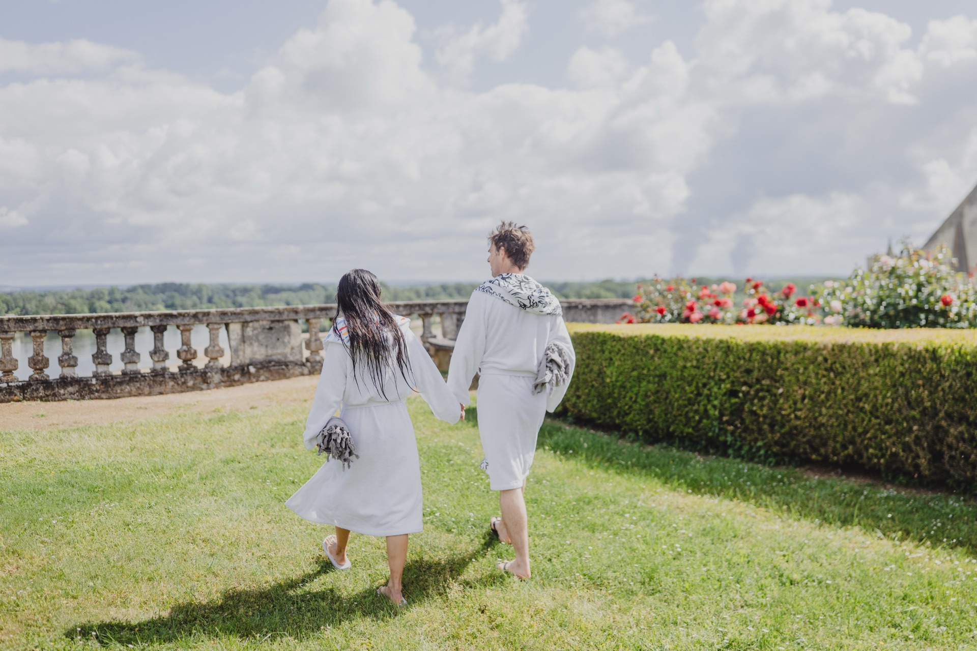 Promenade dans les jardins du Château de Candes, face à la Loire