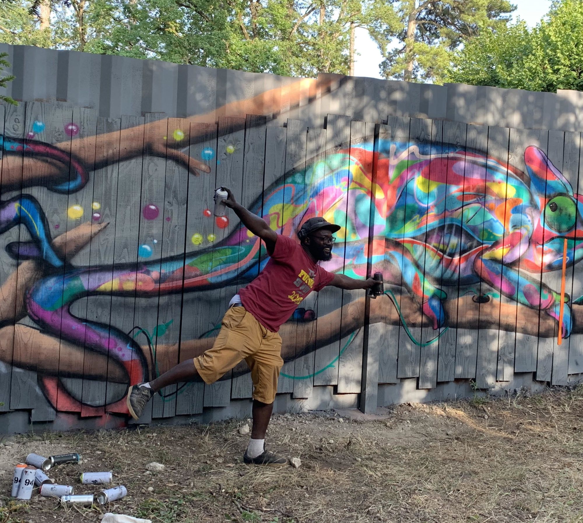 Work by Sitou at the Street Art Parc